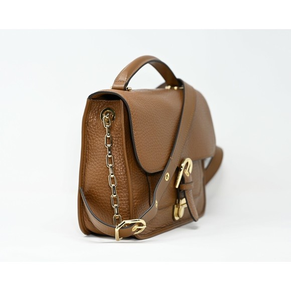 MICHAEL KORS COOPER Large School Satchel Leather Luggage Brown NWT $378 - Picture 2 of 8